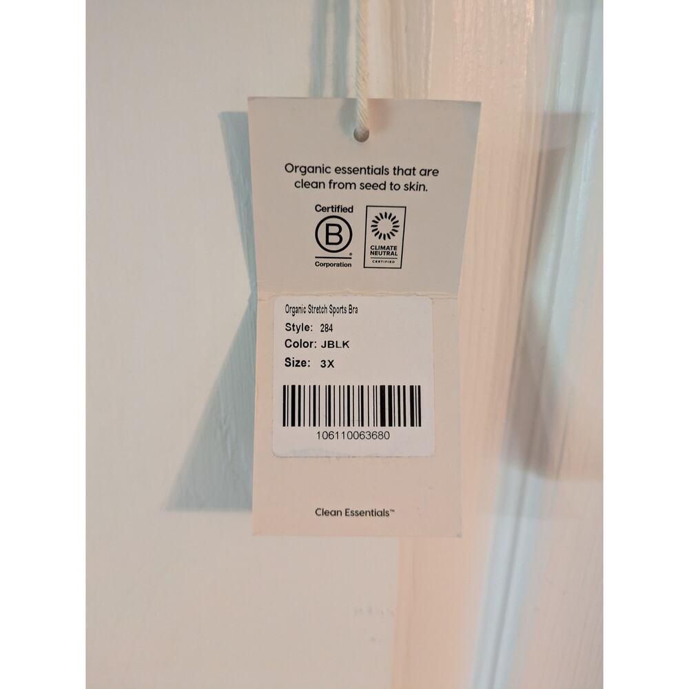 MATE the Label Organic Stretch Sports Bra Black 3XL NWT - Picture 3 of 3